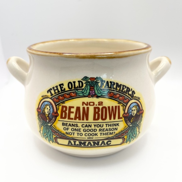 Vintage 1994 Old Farmer's Almanac Bean Bowl No. 2 - Picture 1 of 5